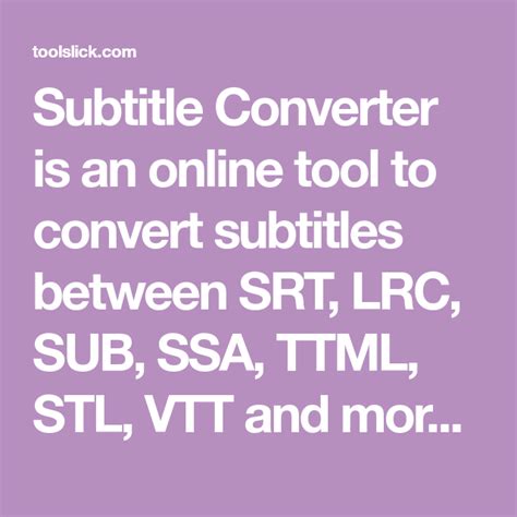stl subtitles|Subtitle Tool & Converter .